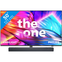 Koop Philips The One 50PUS8909 - Ambilight (2024) + JBL Bar 300 Zwart voor laagste prijs
