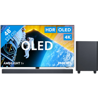 Koop Philips 48OLED809 - Ambilight (2024) + JBL Bar 500 Zwart voor laagste prijs
