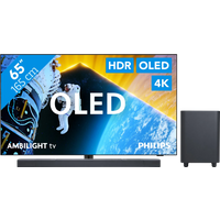 Koop Philips 65OLED809 - Ambilight (2024) + JBL Bar 800 Zwart voor laagste prijs