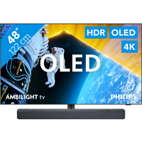 Koop Philips 48OLED809 - Ambilight (2024) + JBL Bar 300 Zwart voor laagste prijs