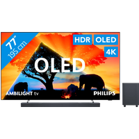 Koop Philips 77OLED759 - Ambilight (2024) + JBL Bar 800 Zwart voor laagste prijs