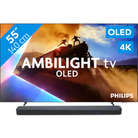 Koop Philips Ambilight 55'' OLED760 4K (2025) + JBL Bar 300 M2 Zwart voor laagste prijs