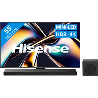 Koop Hisense 55'' ULED Mini-Led U8Q (2025) + Hisense AX3120Q voor laagste prijs