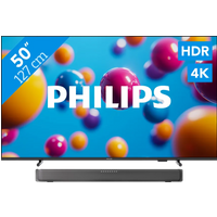 Koop Philips 50'' PUS7000 4K (2025) + Philips TAB5109 voor laagste prijs