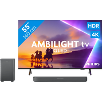 Koop Philips Ambilight 55'' PUS8500 QLED 4K (2025) + Philips TAB5309 voor laagste prijs