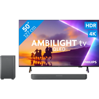Koop Philips Ambilight 50'' PUS8500 QLED 4K (2025) + Philips TAB5309 voor laagste prijs