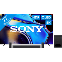 Koop Sony 77'' Bravia 8 OLED 4K (2024) + Sony Bravia Theatre System 6 Zwart voor laagste prijs