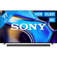 Koop Sony 77'' Bravia 8 OLED 4K (2024) + Sony Bravia Theatre Bar 9 Zwart voor laagste prijs