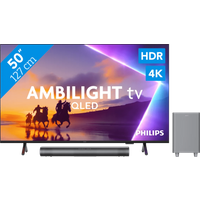 Koop Philips Ambilight 50'' PUS8500 QLED 4K (2025) + Philips TAB6100 voor laagste prijs
