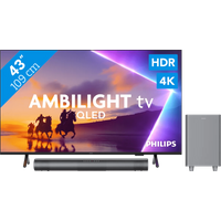 Koop Philips Ambilight 43'' PUS8500 QLED 4K (2025) + Philips TAB6100 voor laagste prijs