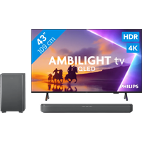 Koop Philips Ambilight 43'' PUS8500 QLED 4K (2025) + Philips TAB5309 voor laagste prijs