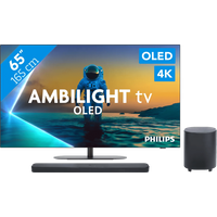 Koop Philips Ambilight 65'' OLED810 4K (2025) + JBL Bar 500 M2 Zwart voor laagste prijs