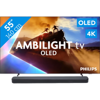 Koop Philips Ambilight 55'' OLED760 4K (2025) + JBL Bar 300 M2 Zwart voor laagste prijs