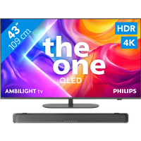 Koop Philips Ambilight 43'' PUS9000 QLED 4K (2025) + Philips TAB5109 voor laagste prijs