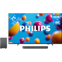 Koop Philips 75'' PUS7000 4K (2025) + Philips TAB5309 voor laagste prijs